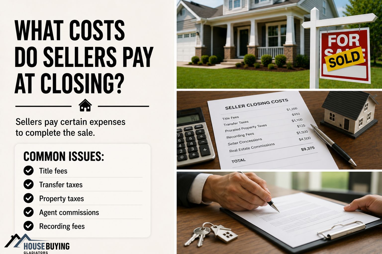 What Costs Do Sellers Pay At Closing