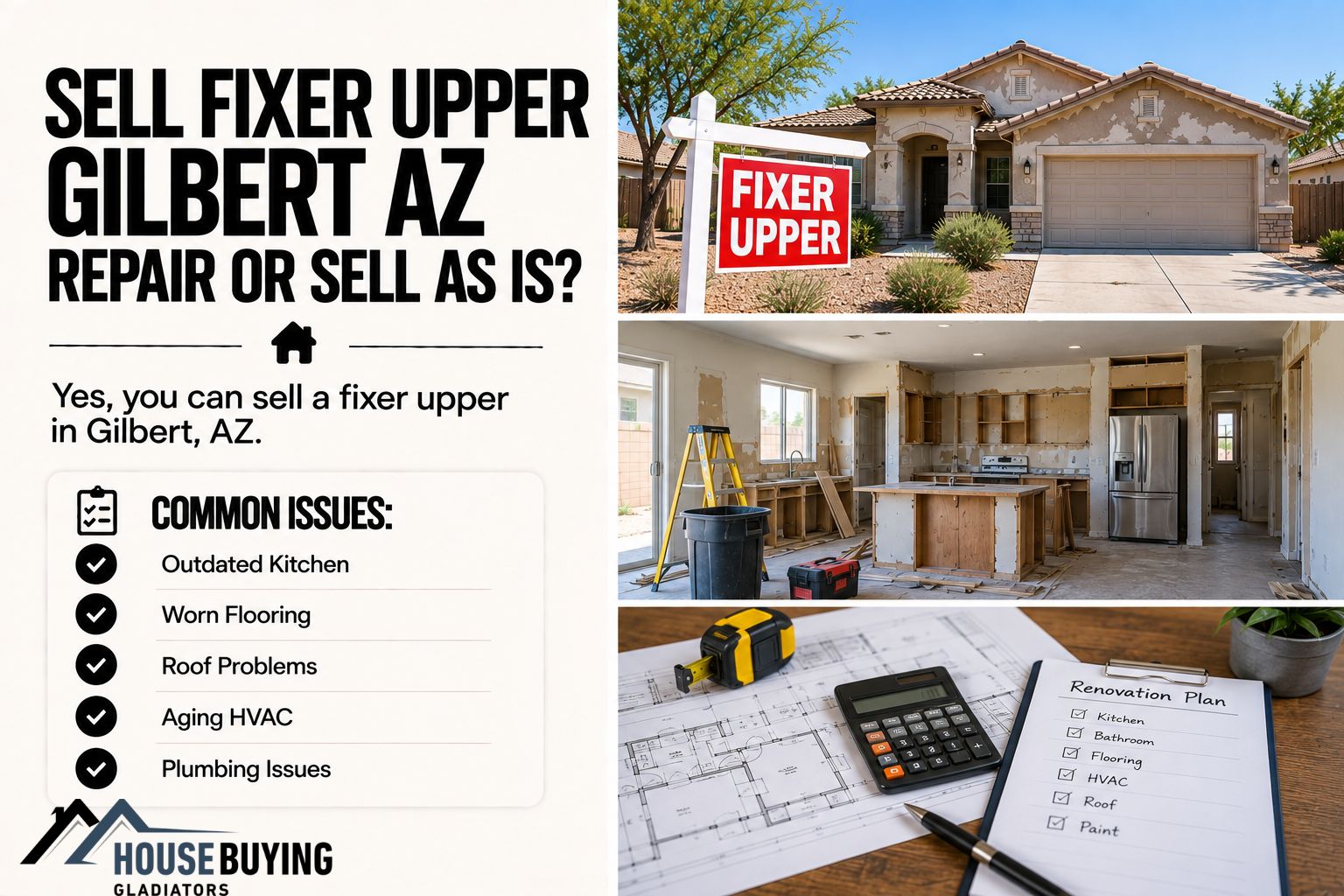 Sell Fixer Upper Gilbert AZ Repair or Sell As Is