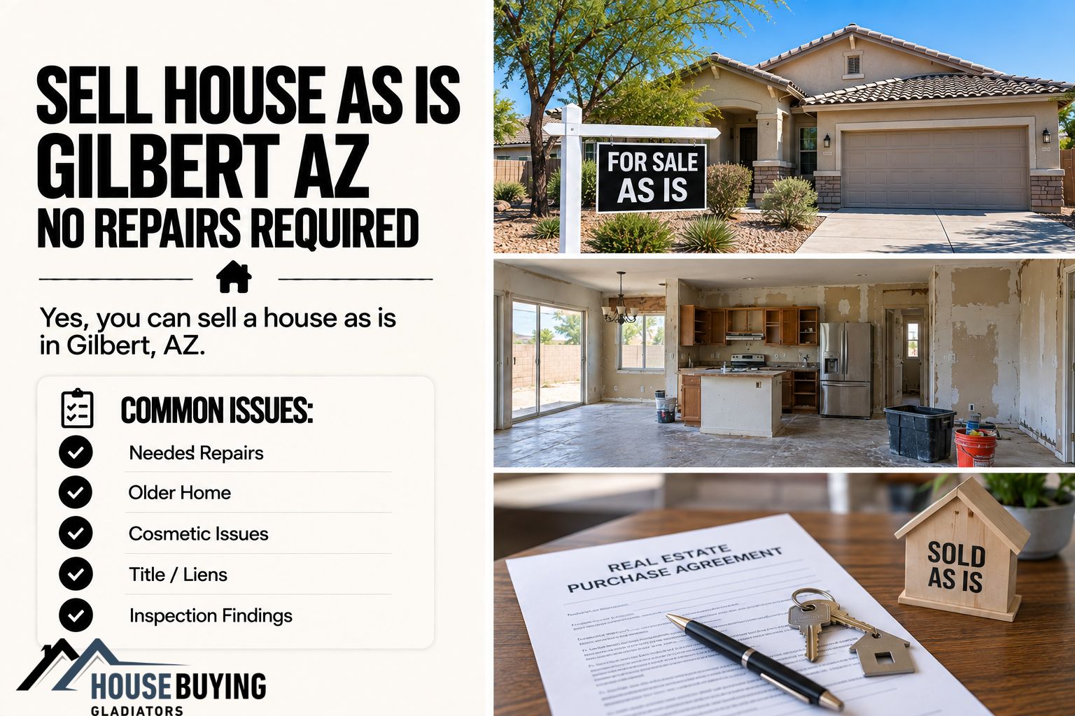 Sell House As Is Gilbert AZ No Repairs Required