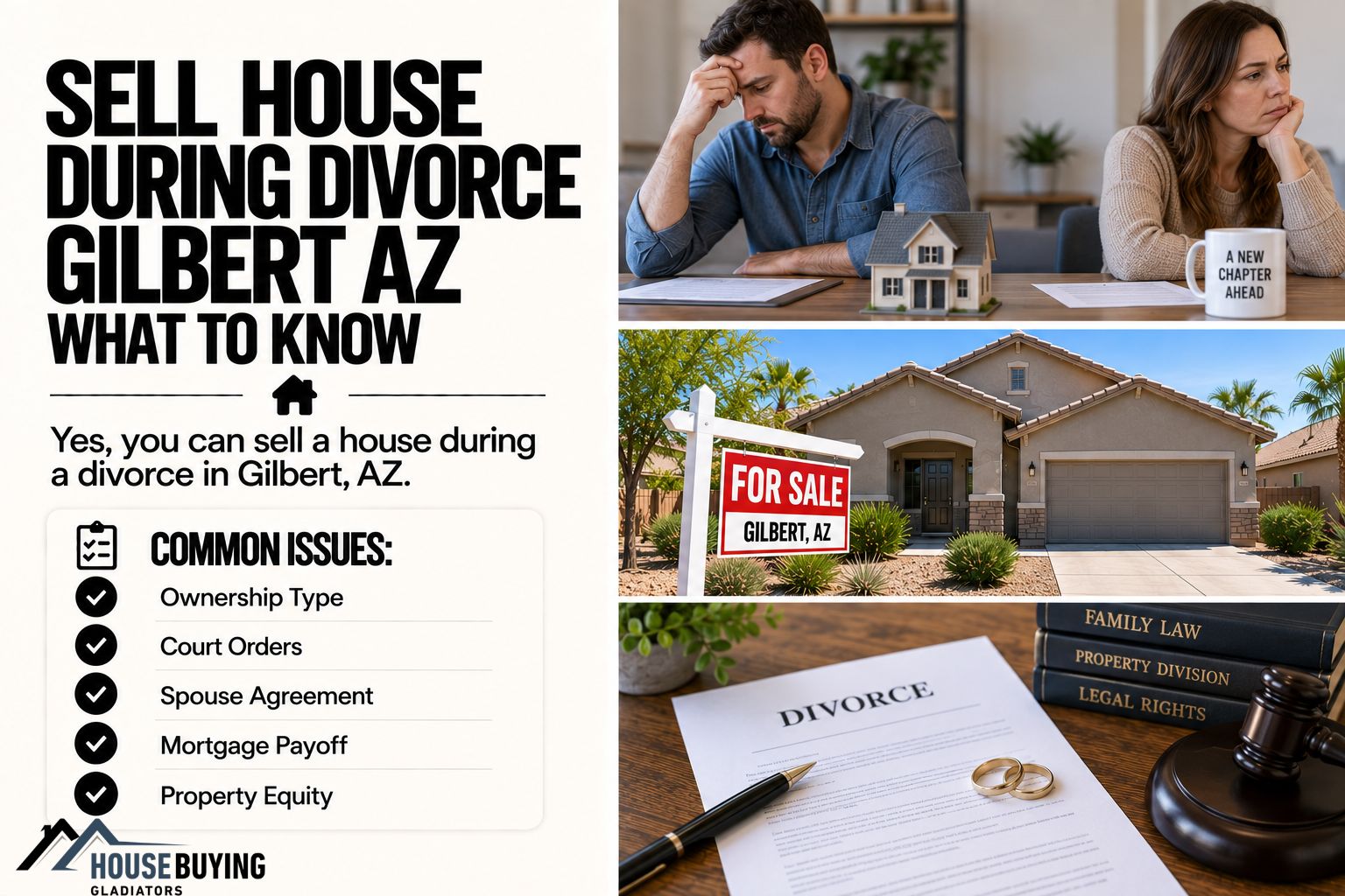 Sell House During Divorce Gilbert AZ What to Know