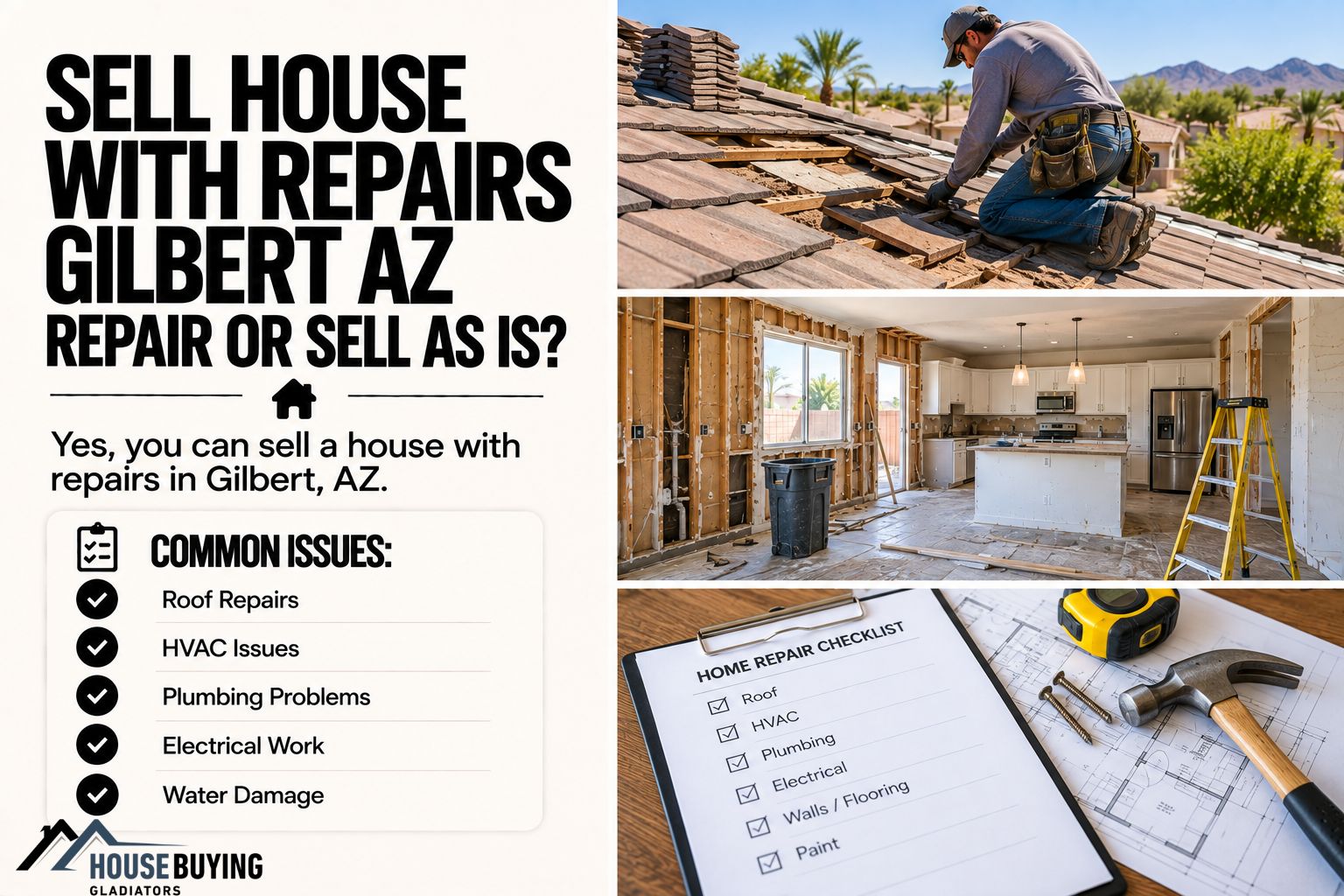Sell House With Repairs Gilbert AZ Repair or Sell As Is